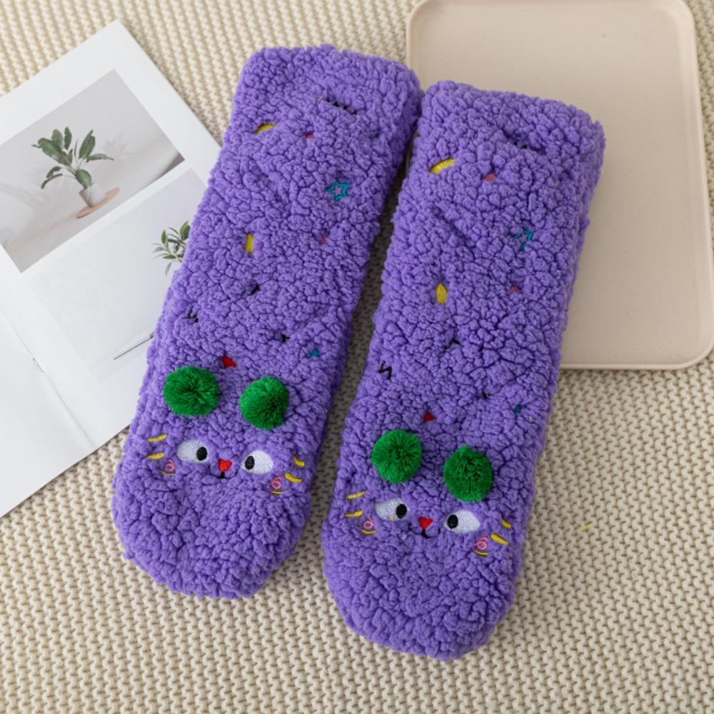 Mid Tube Thickened Floor Socks Plush Fleece Sock Women Soft Sleeping Slipper Socks Men Women