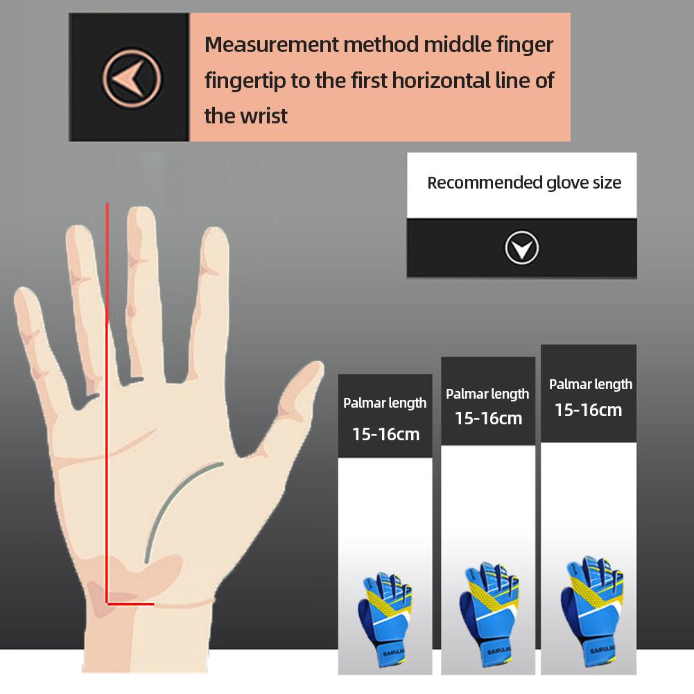 Детские футбольные вратарские перчатки, противоударные вратарские перчатки из полиуретана, противоскользящие, регулируемые, эластичные, с полным пальцем, спортивные аксессуары