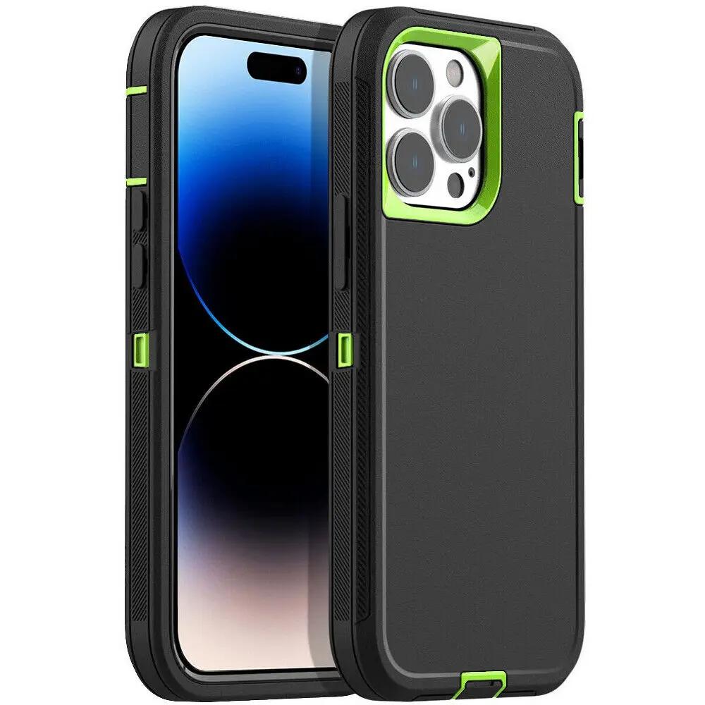 3в1 гибридный сверхпрочный защитный чехол для iPhone 16 15 14 13 12 11 XR XS Pro Max 7 8Plus Otter Case Box военный защитный противоударный чехол с полной защитой