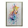 Colorful Treble Clef Colorful Treble Clef, 70X100 Cm, Gold Aluminum Frame, 230 Gsm Matte Paper