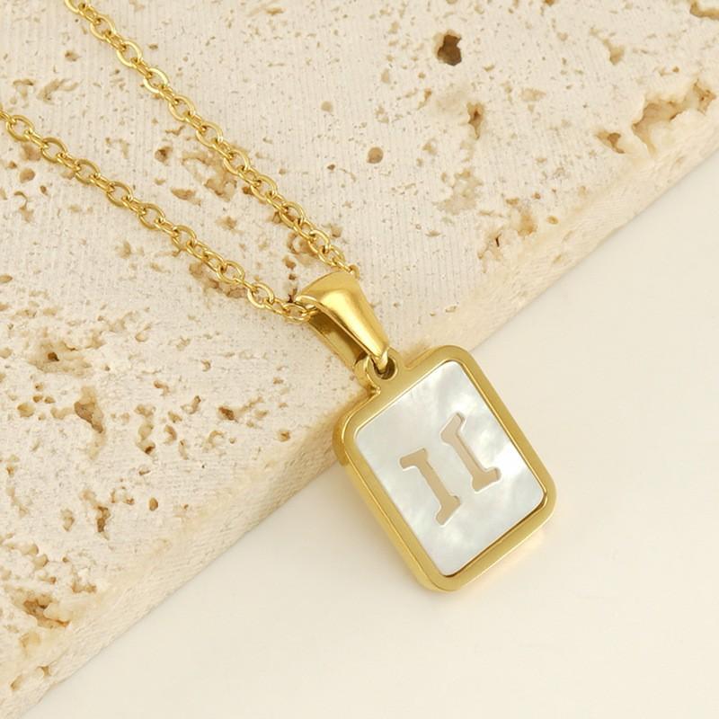 18-каратное золото нержавеющая сталь 12 созвездий ожерелье ювелирные изделия белая ракушка полая подвеска ожерелье для женщин