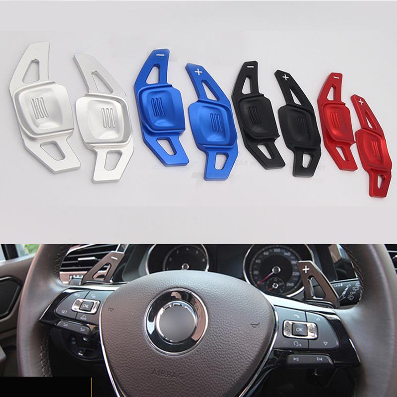 For VW TSI Golf8 MK8 TSI POLO MK6 Touareg TSI Car Accessories Car Steering Wheel Paddle Extend DSG Direct Shift Paddle Cover