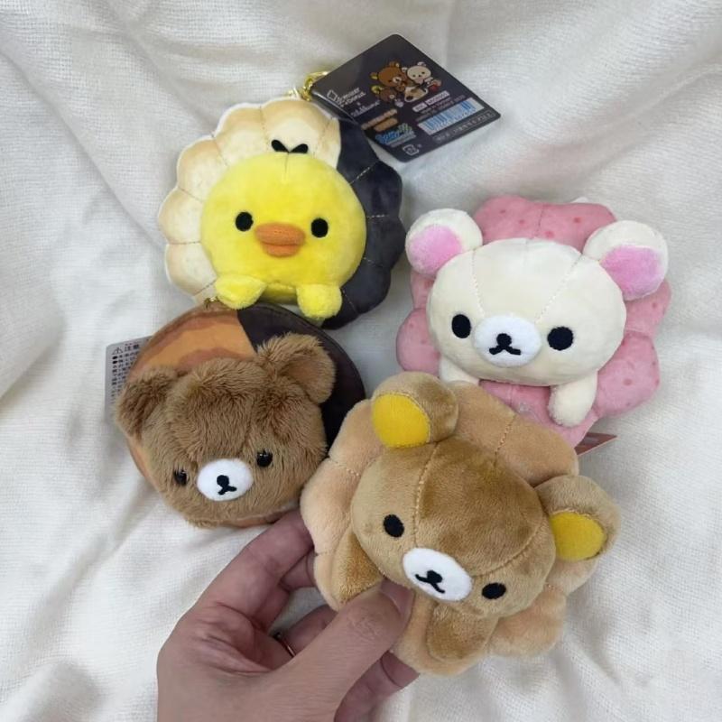 Плюшевая кукла-брелок Korilakkuma с пончиком, кавайная, из серии Rilakkuma 'Милые десерты', Kiiroitori маленький цыпленок, креативная мягкая игрушка, подвеска