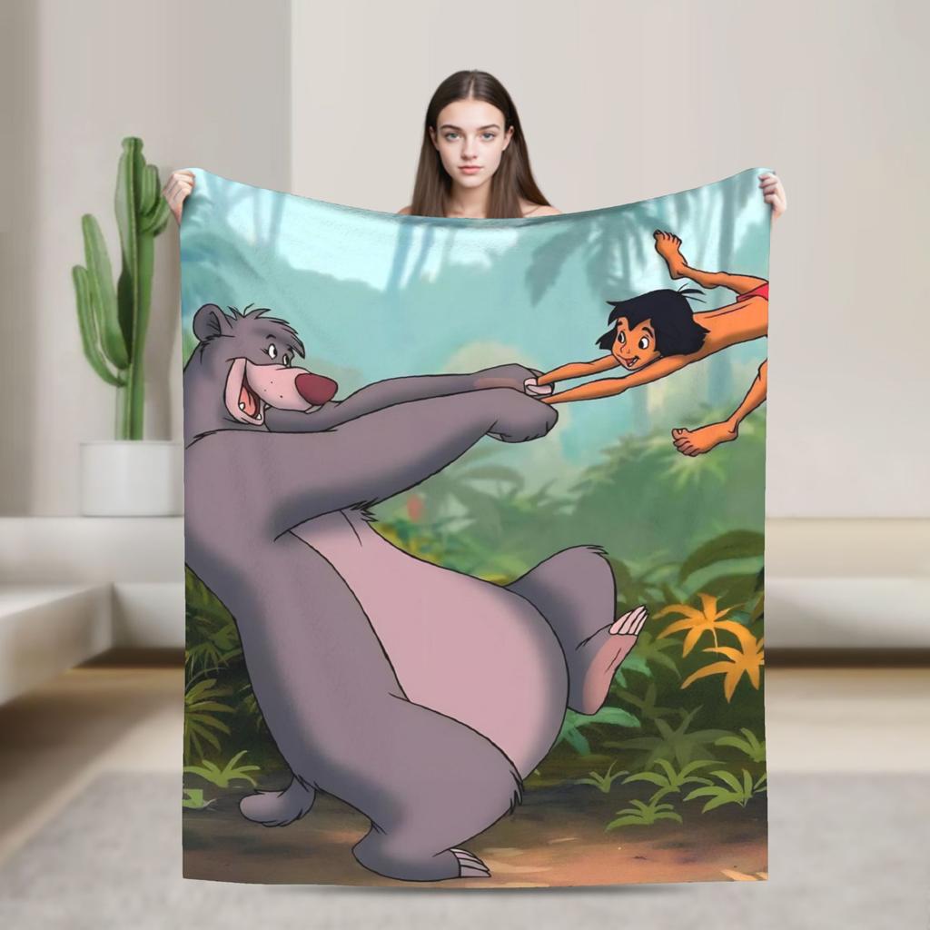 The Jungle Book Super Soft Blankets Picnic Plush Bedding Throws Street Trend Bedroom Flannel Bedspread Sofa Bed Cover