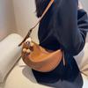 Textured Soft Leather Bag Women's Fashion New Casual Versatile Messenger Bag Niche Design Women's Shoulder Dumpling Bag