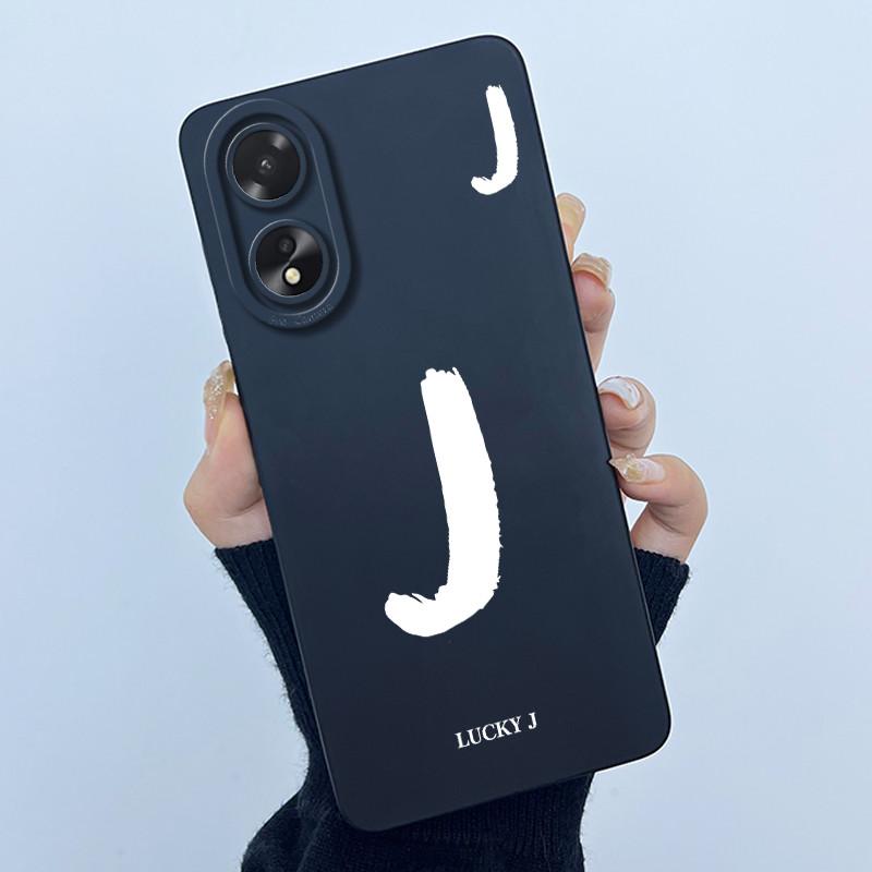 Чехол для Oppo A18 A38 A58 A78 4G Чехол Защита камеры Минималистичный Буквы Жидкий силикон Мягкие задние крышки для Oppo A 38 A 18 Корпус