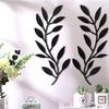 3P 2 Metal Leaf Wall Decorative Wall Art Wrought Iron Metal Independents Station Indoor Parts Living Room Craft Decoration