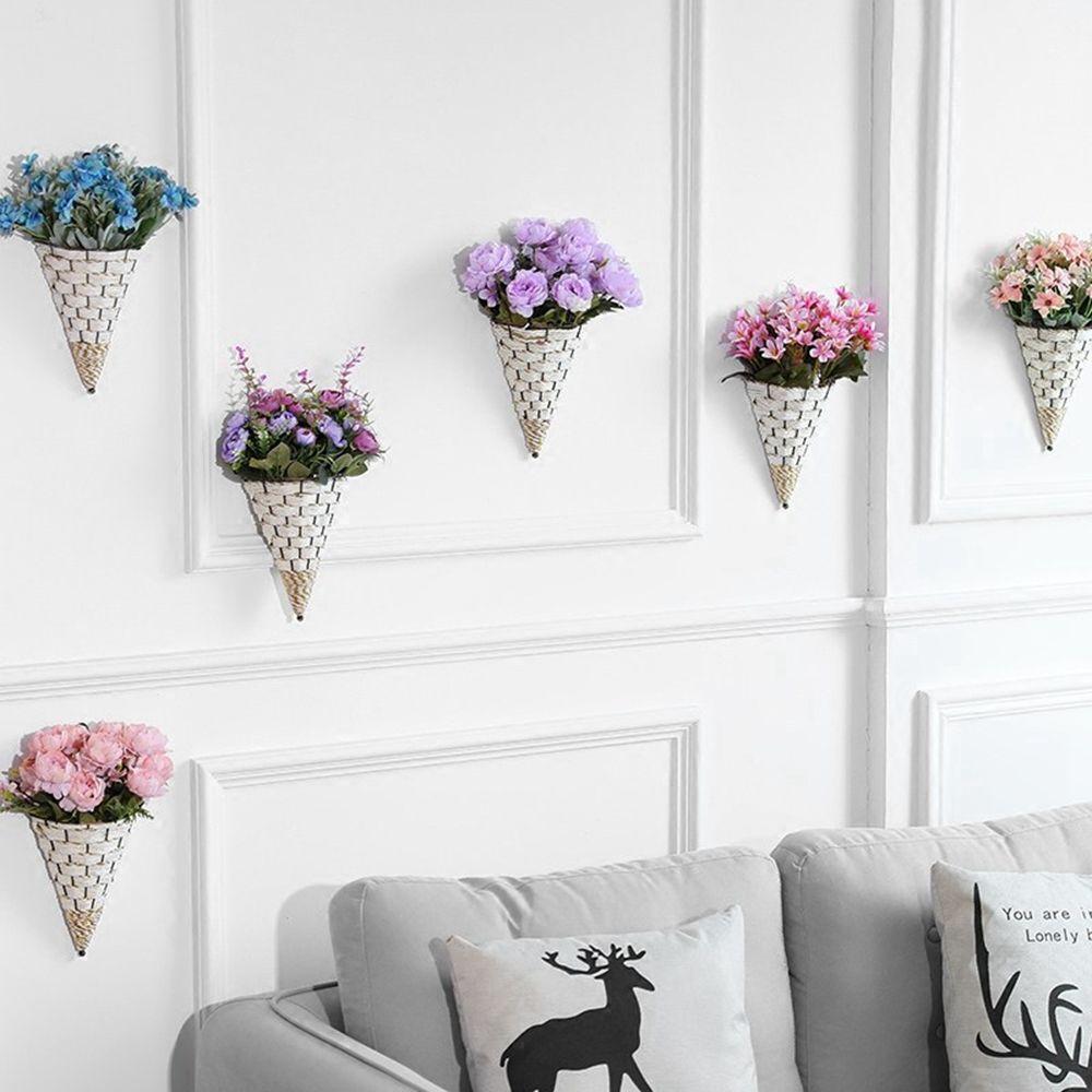 Conical Shape Indoor Green Plant Home Garden Wall Storage Holder Flower Basket Vase Flower Pot