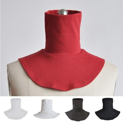 Multicolor CottonTurtleneck Fake Collar Islamic Hijab Extensions Collars Solid Color Neck Cover Half Top False Shirt Collar