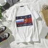 Russian Woman Man Flag Streetwear Fitness Short Sleeve Black White T Shirt