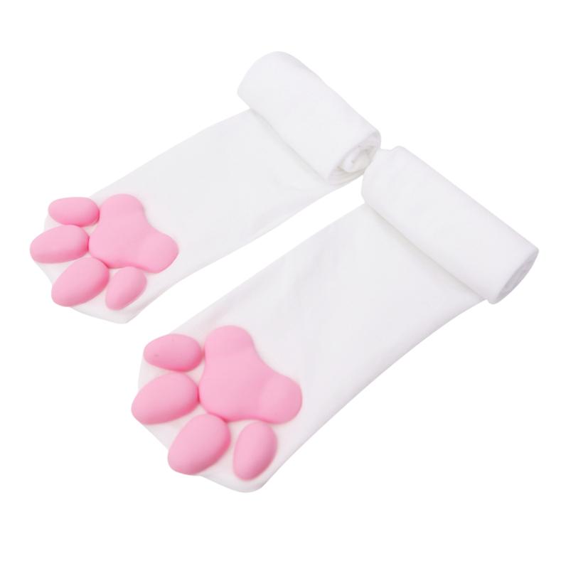 Cat Paw Socks For Women Girls Kawaii 3D Cat Claw Toe Beanies Cute Gift Pawpads Cosplay Cat Paw Pad Thigh High Socks