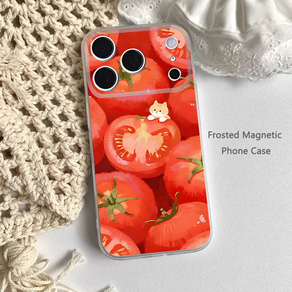 Чехол Korean Tomatoes для iPhone 11, 12, 13, 14, 15, 17, 16, Pro, Plus, E, Max, Air, Mini, прозрачный, магнитный, матовый