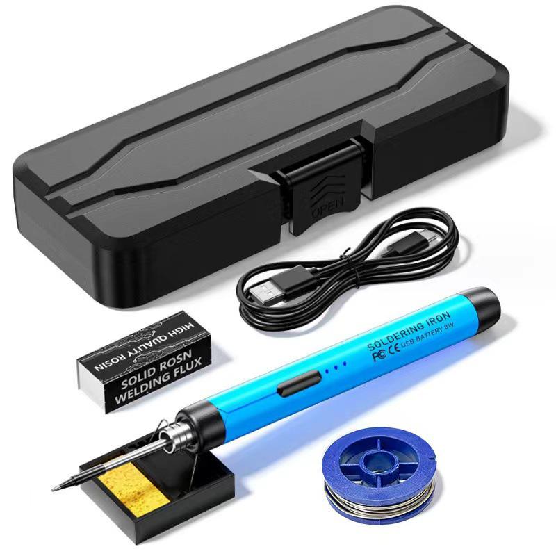 Портативный USB-паяльник, набор, 5 В, 8 Вт, аккумулятор 800-1000 мАч, цифровой дисплей