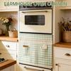 Pastoral Style Farmhouse Oven Cover Checkered Stove Cover Skirt Handmade Hidden Curtain  Dishwasher