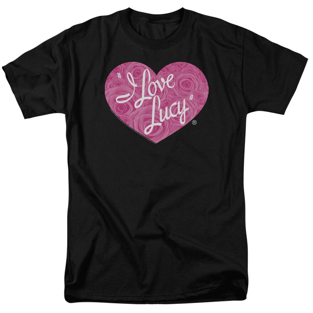 I Love Lucy Floral Logo T Shirt Licensed Funny TV Show Tee Black