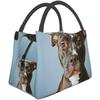 Портативная термосумка для ланча Милый питбуль Водонепроницаемая сумка-тоут Сумка для бенто для офиса школы пеших прогулок пляжа пикника рыбалки