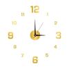 DIY Wall Clock Modern Large 3D Wall Clock Stickers Silent Frameless Clock Night Light Needles Ticking Clock