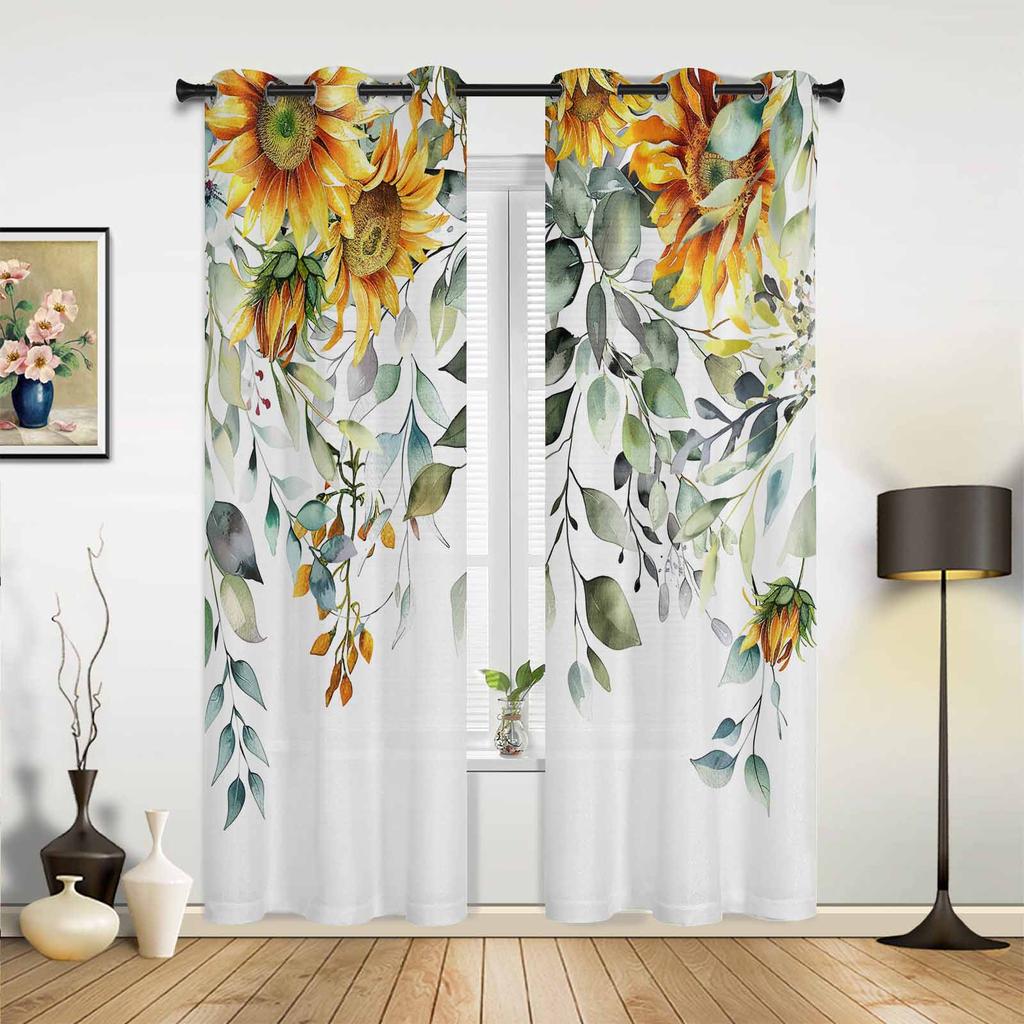 Листья Растение Сине-зеленые Шторы для Спальни Гостиной Шторы Кухни Детской Комнаты Оконные Шторы Современный Домашний Декор