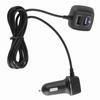 Fast Car Charger 4 USB Port for QC 3.0 Fast Charging Rear Seats Expanded WExtension Cord 60W 12V