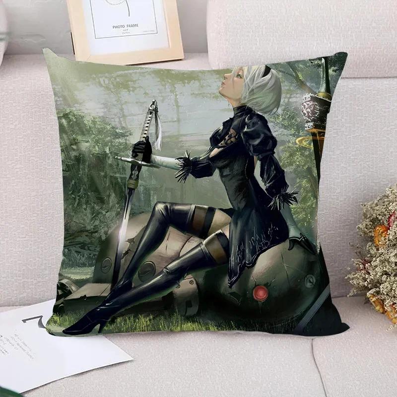 Декоративная наволочка Nier Automata Осенний декор Диванные подушки Наволочка x Наволочки для подушек для кровати Наволочки