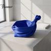 Creative Gift for Christmas 3D Printed Bag Shaped Storage Tray, Pleated Catchall Bowl Candy, Festival Desktop Ornament Festive Table Centerpiece