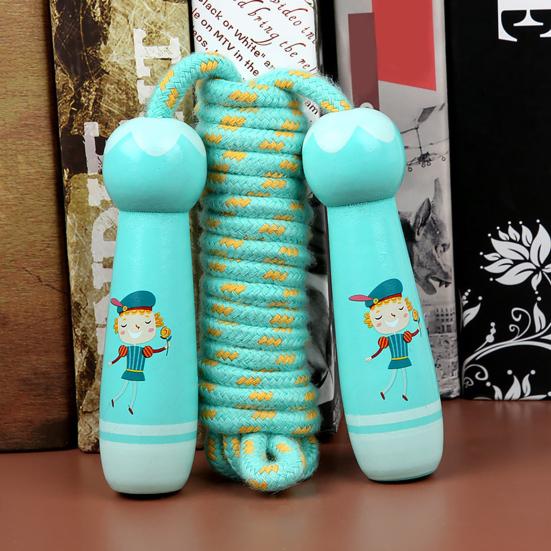 Sports Skipping Rope Anti-tangle Comfortable Grip Adjustable Cartoon Print Thickened Sports Anti-slip Strengthen