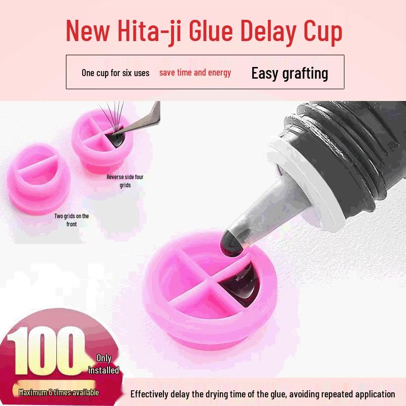 Eyelash Extension Glue Cups - Time-Delay Dispensing Tool (100-Pack)