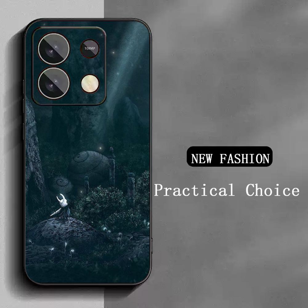 Чехол для телефона с рисунком в стиле игры Hollow Knight Для Redmi Note 14 13 12 11 Pro Plus S 5G 14C A3 Мягкая черная крышка для телефона