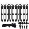 10PCS Silicone Cable Ties Elastic Cord Organizer Fastening Storage Management Desk for Car Outdoor Charging Wire Supplies