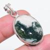 Natural Tree Agate Gemstone 925 Sterling Silver Jewelry Pendant 1.77" c3C05