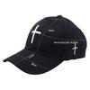 Casual Cross Baseball Cap Spring Duck Tongue Cap Versatile Cross Embroidered Hat  Outdoor