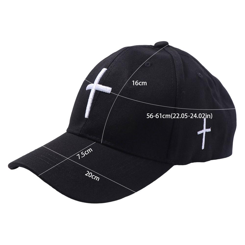 Casual Cross Baseball Cap Spring Duck Tongue Cap Versatile Cross Embroidered Hat Outdoor