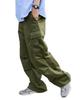WEGO Unisex Wide Cargo Loose Casual Wide Korean Long Size Type Khaki Pants, Fit, Streetwear, Bottoms, Trousers, Pants, Style, Spring, Summer, Autumn,
