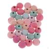 40 шт. Крупные бусины-разделители круглые, цвета конфетной палитры, с покраской, оптовые лоты для изготовления ювелирных изделий, рукоделия, DIY