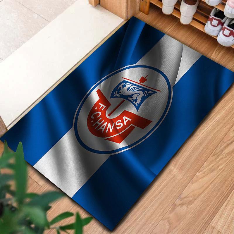 F.C. Hansa Rostock Carpet Rug for Living Room Bedroom Home Sofa Decoration,Kids play Non-slip Floor Mat