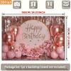 2D flat banner, 1 party banner with the message "Happy Birthday". Exquisite design, polyester background curtain