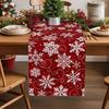 Счастливого Рождества Снежинки Льняная Скатерть Праздничный Декор Зимний Рождественский Кухня Обеденный Стол Скатерти Рождественские Украшения
