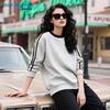 JEANSWEST Американский Ретро Свободный Крой Свитшот с Круглым Вырезом