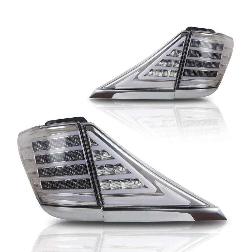 VLAND Toyota 20 Series New Tail Lamp Tail Light Flowing Turn Signal Left and Right 4 Piece Set All LED Clear For Toyota Alphard Taillight