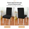 Simple Chair Cover Seat and Rest In One Half Package M Chair Protective Cover Polar Fleece Material Elastic Striped Grid for Dining Hotel Home Use