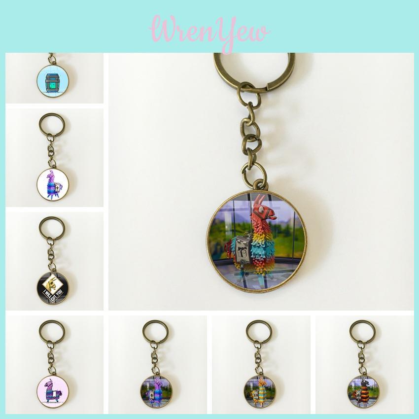 Battle Fortnite Royale Gaming Jewelery Time Gem Key Ring Keychain Accessories