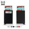 DIENQI RFID Держатель для кредитных карт Умный Минималистичный Алюминиевый Металлический Кошелек Тонкий Выдвижной Держатель для карт Кошельки для мужчин Чехол для кредитных карт
