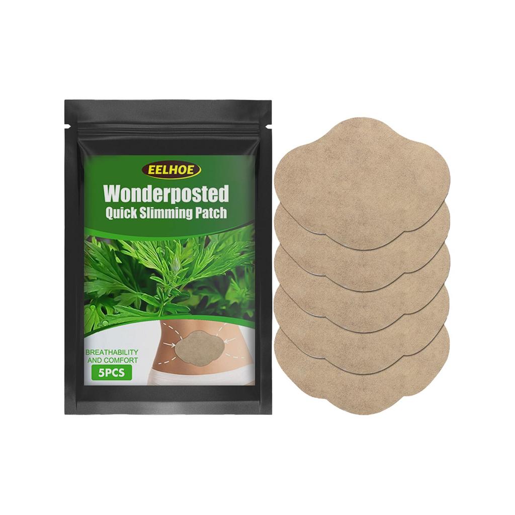 EELHOE Полынные пластыри для похудения и снижения веса (5шт) - Травяные пластыри для похудения, подтягивания и формирования живота/пупка