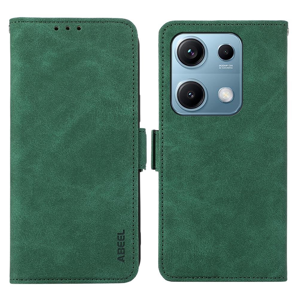 ABEEL For Xiaomi Redmi Note 14S 4G Case PU Leather Folio Stand View RFID Blocking Phone Cover