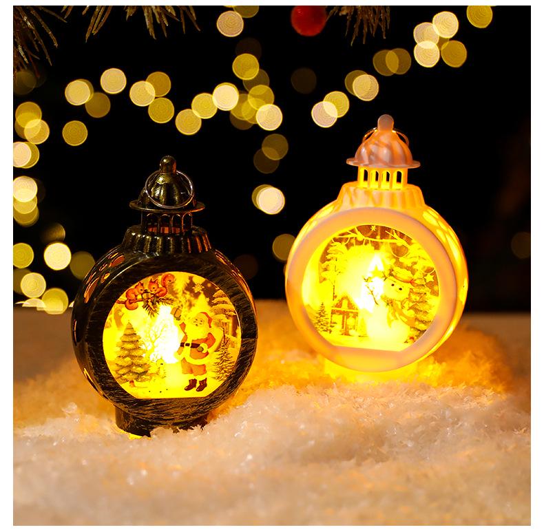 Nordic Christmas LED Lantern Ornaments - Creative Candle Lamp Decorations