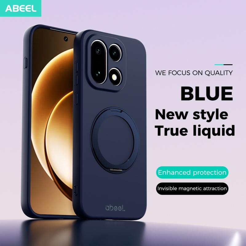 Силиконовый Чехол-Подставка с Магнитным Креплением и Вращением для OnePlus 1+ 15, Поддерживает Беспроводную Зарядку, Мягкий Ударопрочный Чехол