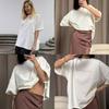 Cotton T Shirt For Women Summer Casual Letter Print Loose Fit Short Sleeve Top