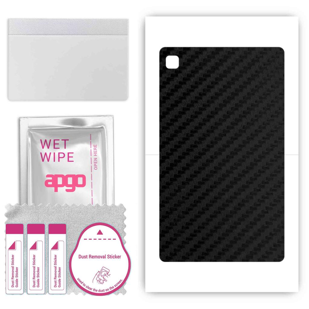 apgo Protective Skin Sticker for the Back Compatible with Teclast P20HD, Wrap Film, Foil, Vinyl - Pattern Carbon Black