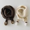 Soft Kids Knitted Scarf Autumn Winter Fluffy Ball Neckerchief Children Neck Warmer  for Boys Girls