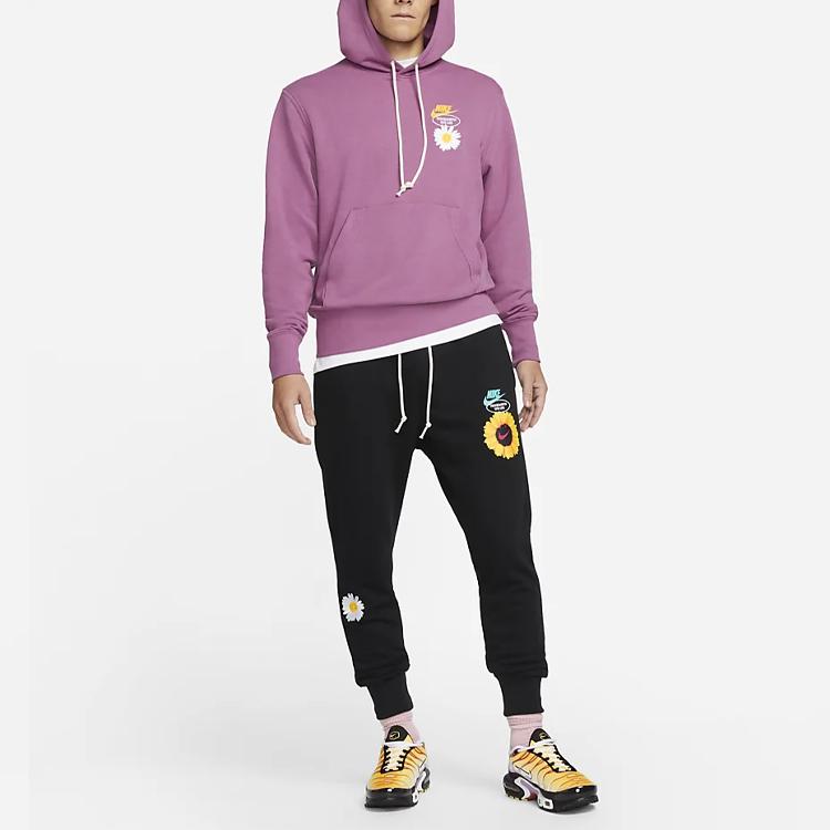 Nike Спортивный пуловер с капюшоном с вышивкой Daisy, мужские топы, фиолетовый DM4994-507